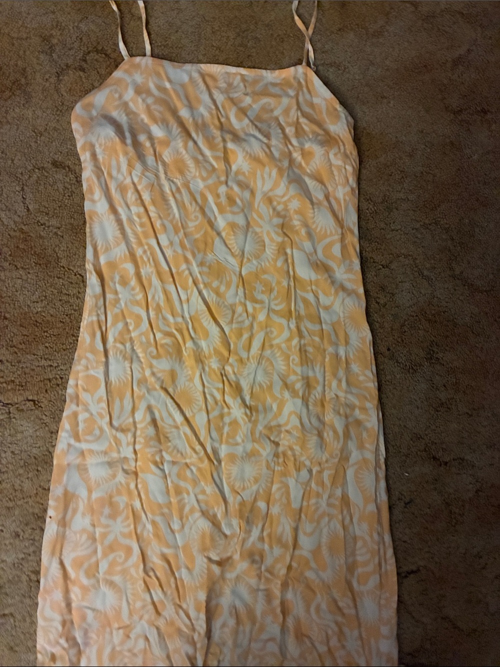 NWOT Billabong Yellow and Cream Floral Midi Dress